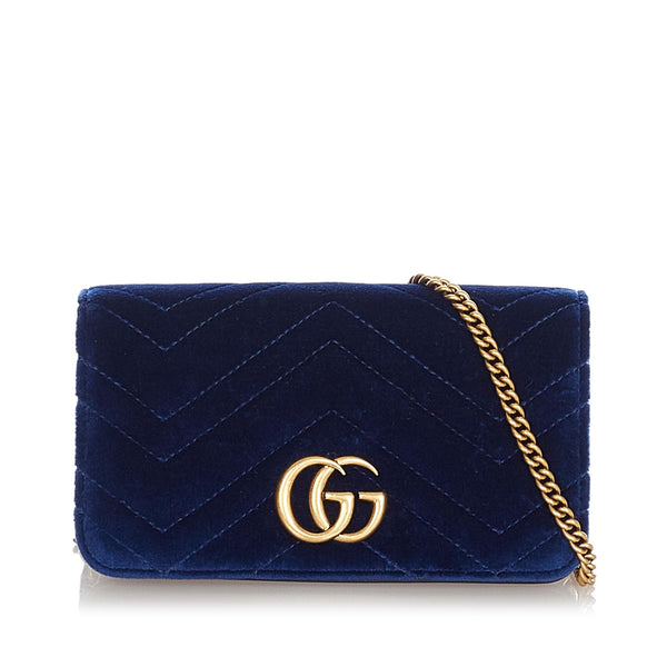 Gucci Super Mini GG Marmont Velvet Crossbody Bag (SHG-32500) – LuxeDH