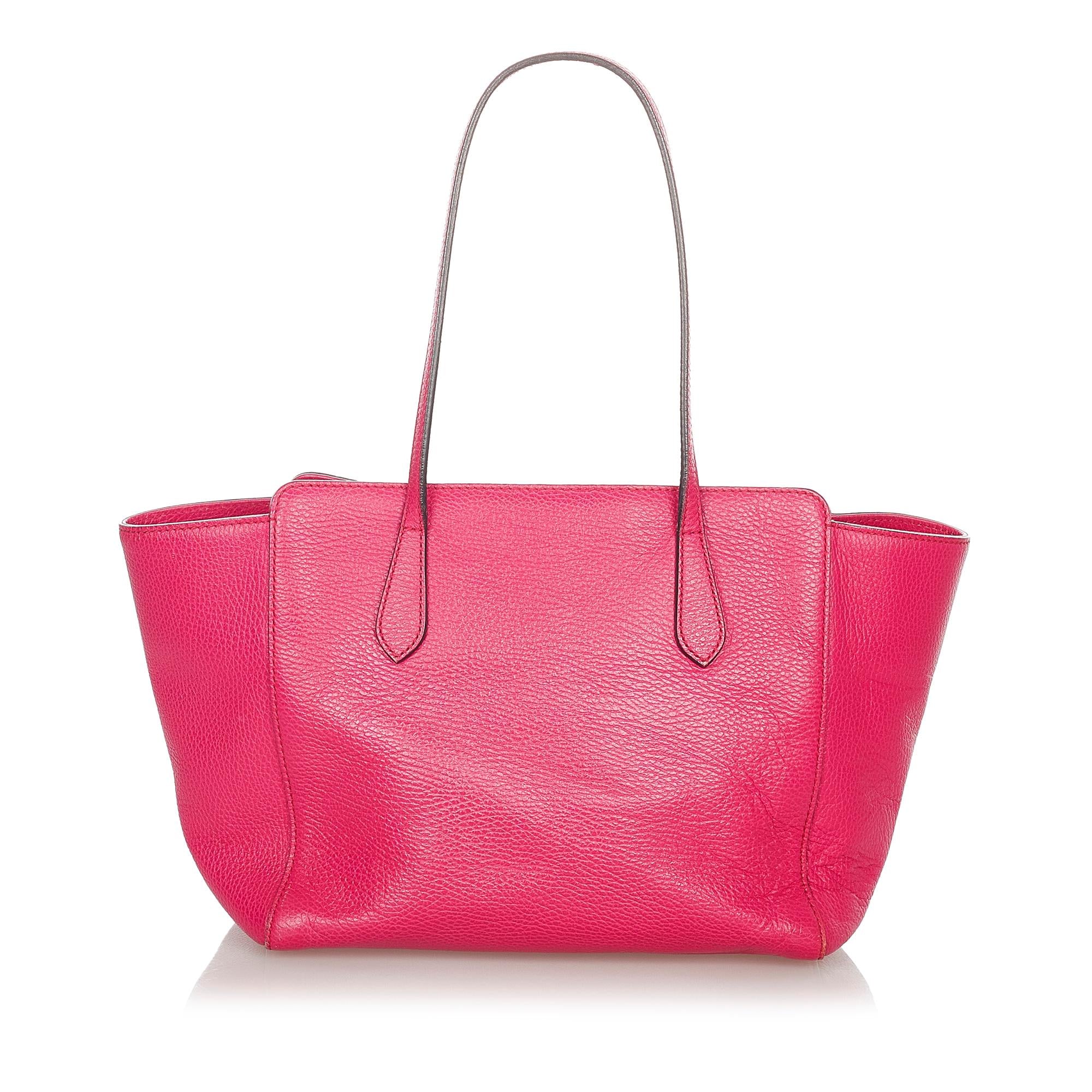 Gucci Swing Leather Tote Bag (SHG-31582)