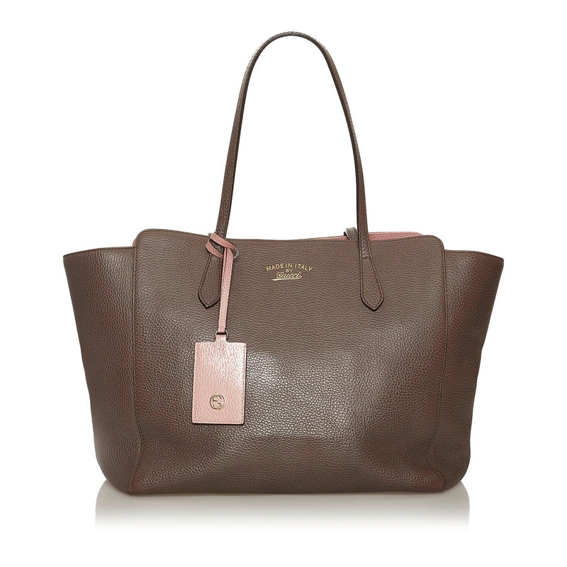Gucci Swing Leather Tote Bag (SHG-28835)