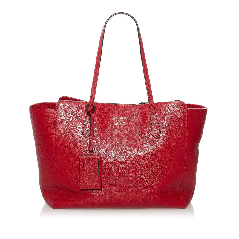 Gucci Swing Leather Tote Bag (SHG-31746)