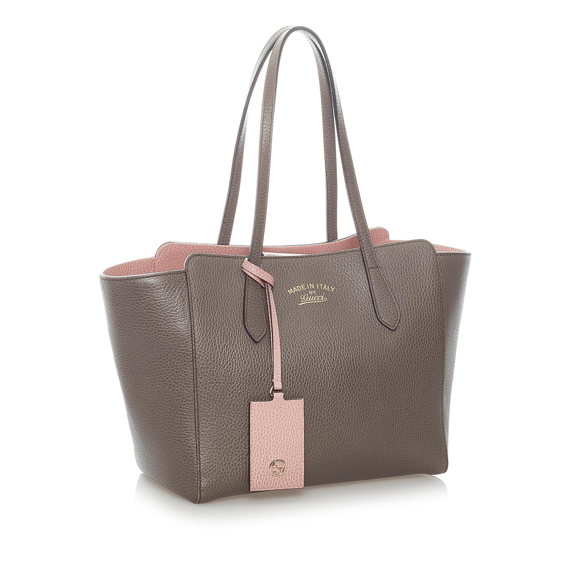 Gucci Swing Leather Tote Bag (SHG-32057)