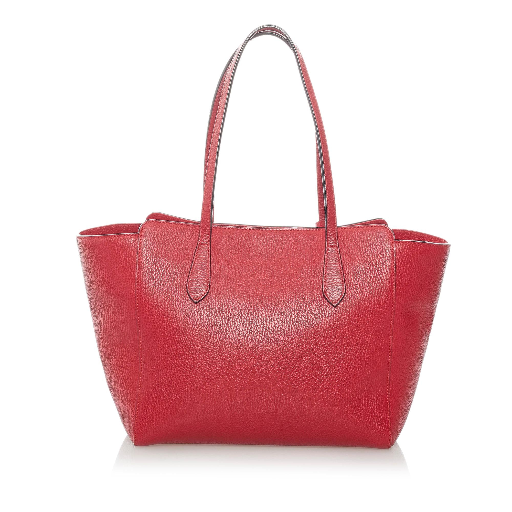 Gucci Swing Leather Tote Bag (SHG-32833)