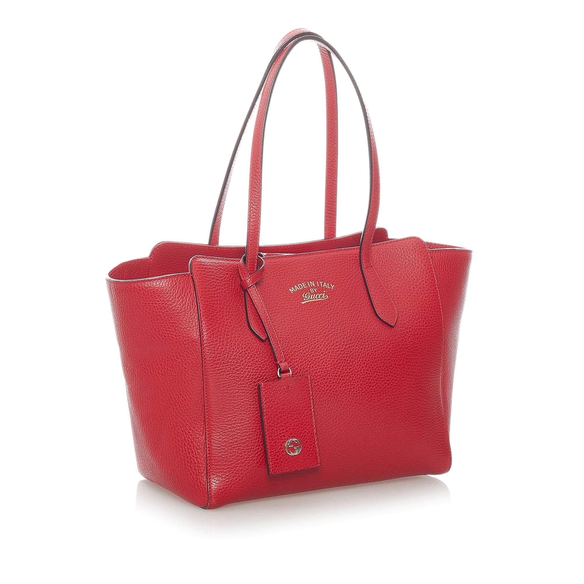 Gucci Swing Leather Tote Bag (SHG-32833)