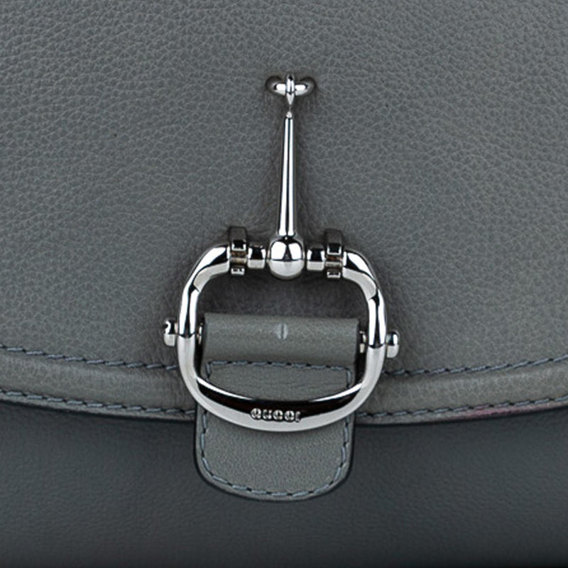 Gucci Techno Horsebit Leather Satchel (SHG-28803)