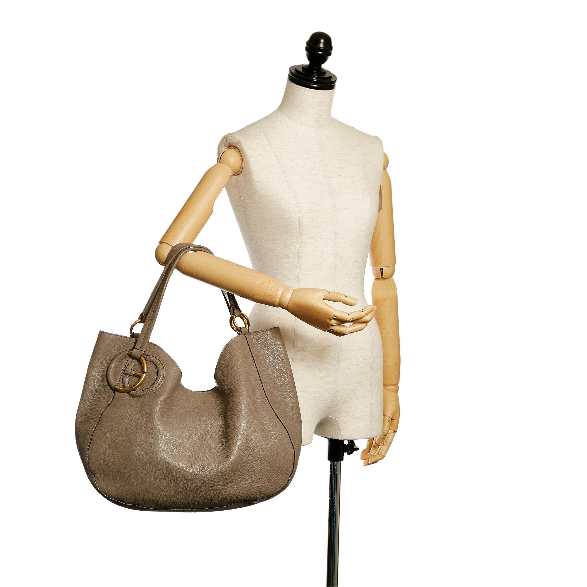 Gucci Twill Leather Tote Bag (SHG-32764)