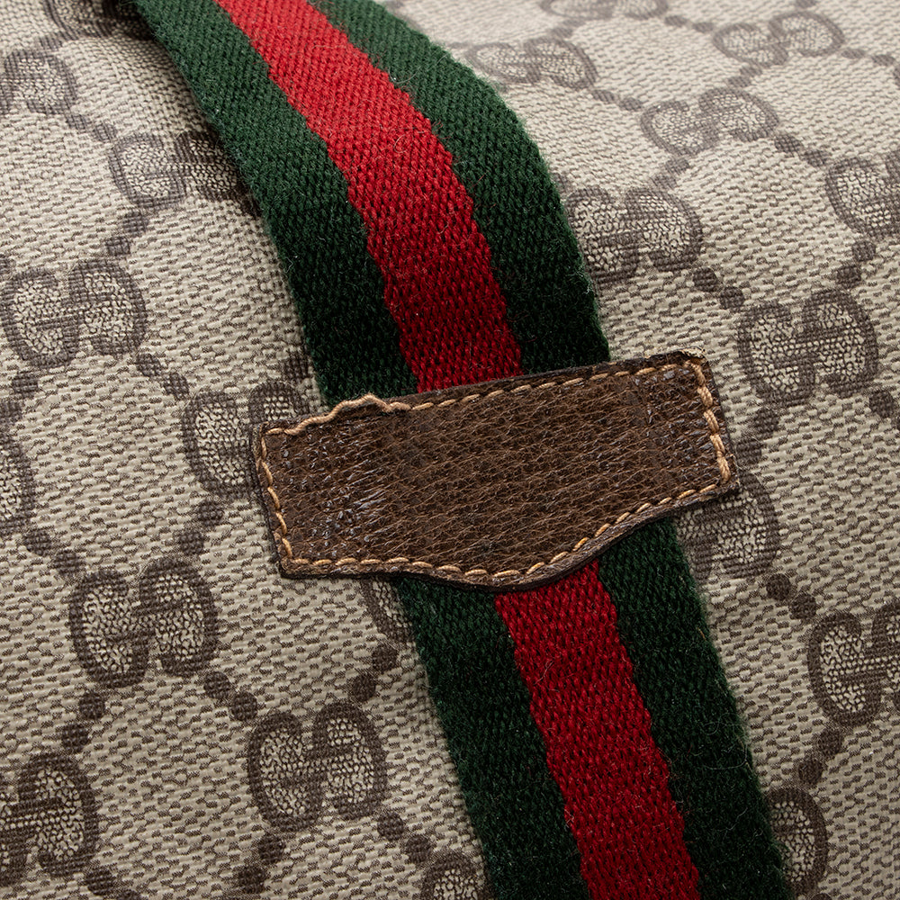 Gucci Vintage GG Plus Web Duffel Bag (SHF-18688)