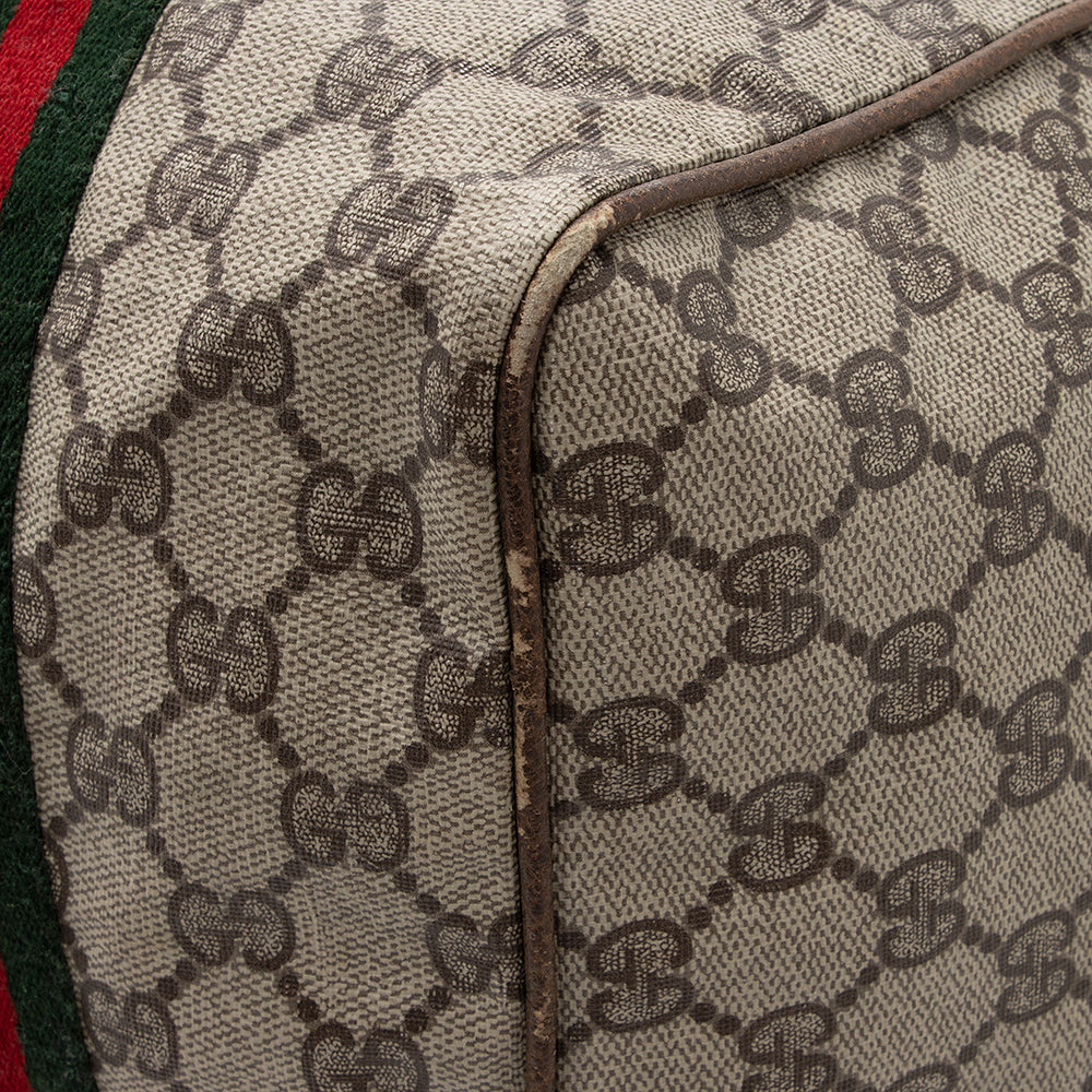 Gucci Vintage GG Plus Web Duffel Bag (SHF-18688)