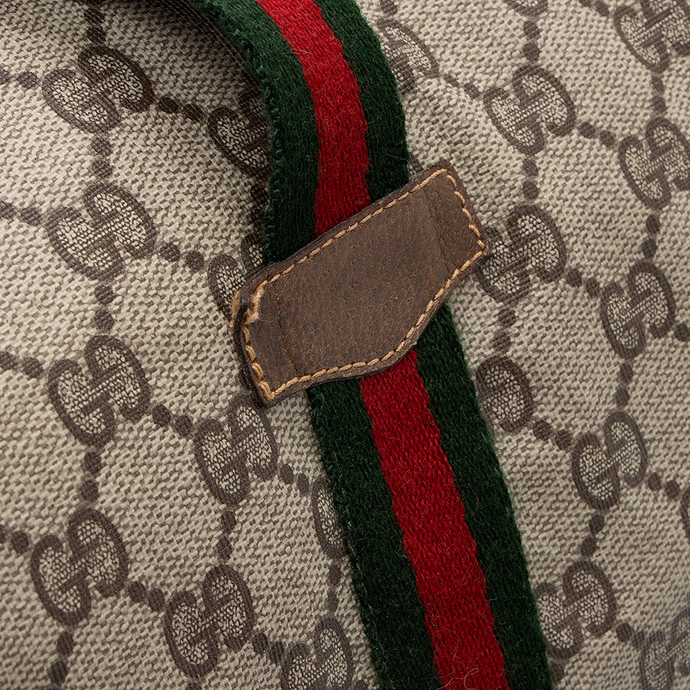 Gucci Vintage GG Plus Web Duffel Bag (SHF-18688)