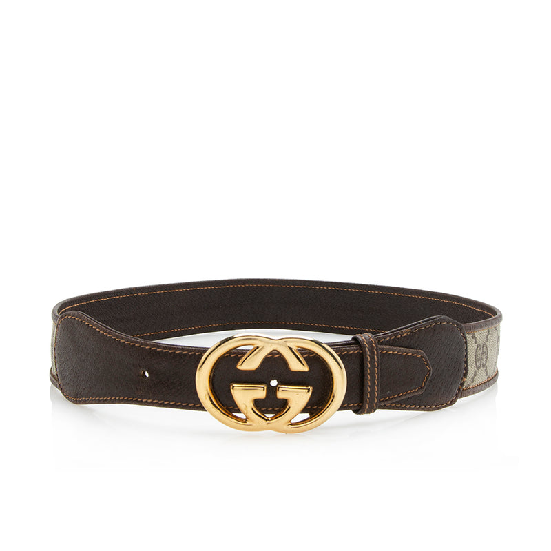 Gucci Vintage GG Supreme Interlocking GG Waist Belt - Size 32 / 80 (SH –  LuxeDH
