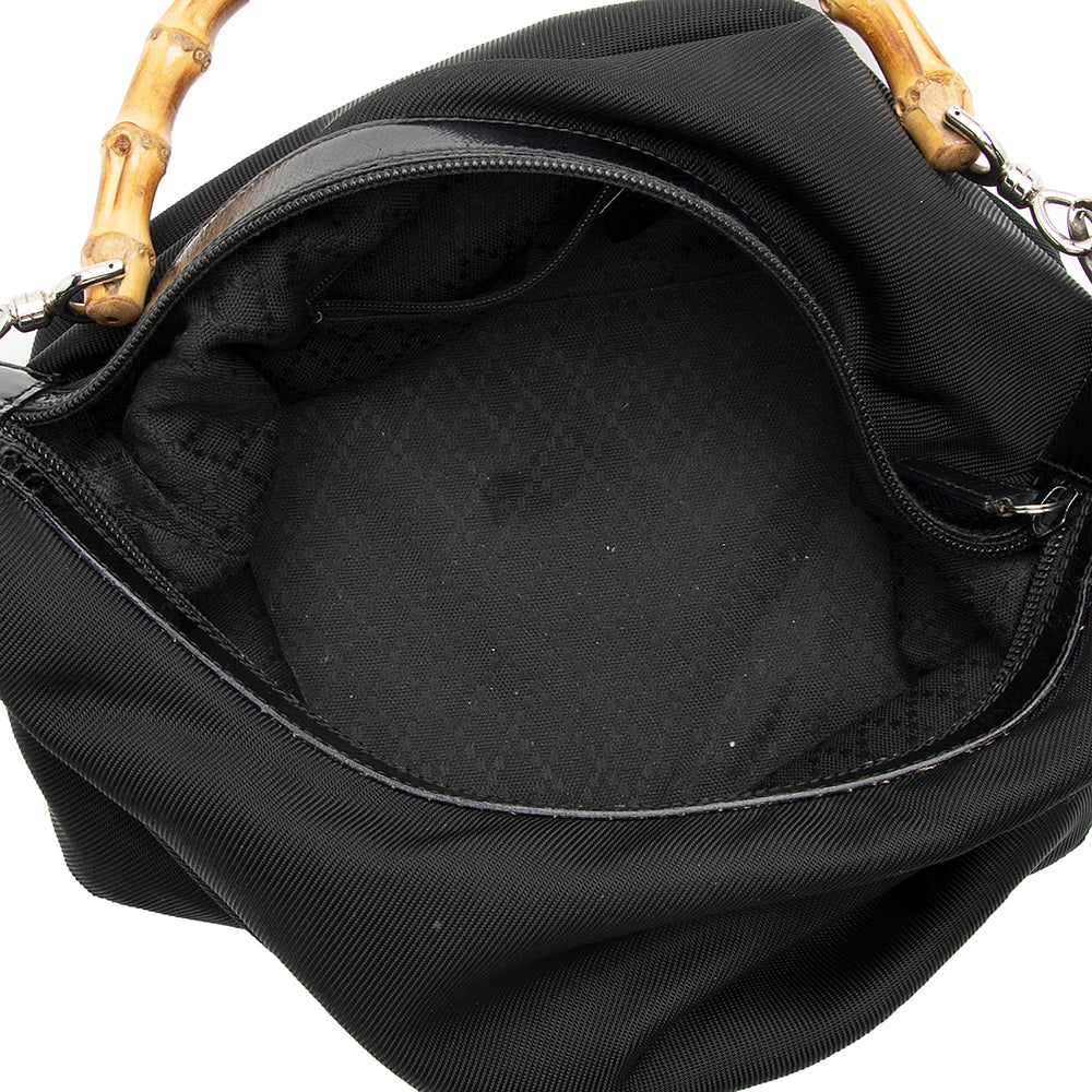 Gucci Vintage Nylon Bamboo Shoulder Bag (SHF-18169)