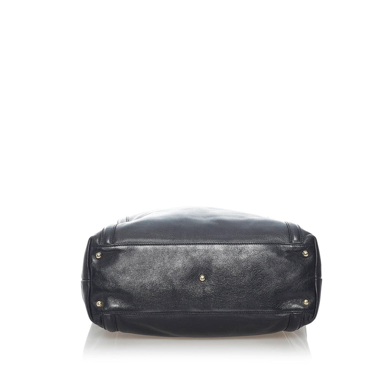Gucci Web Britt Leather Tote Bag (SHG-31475)