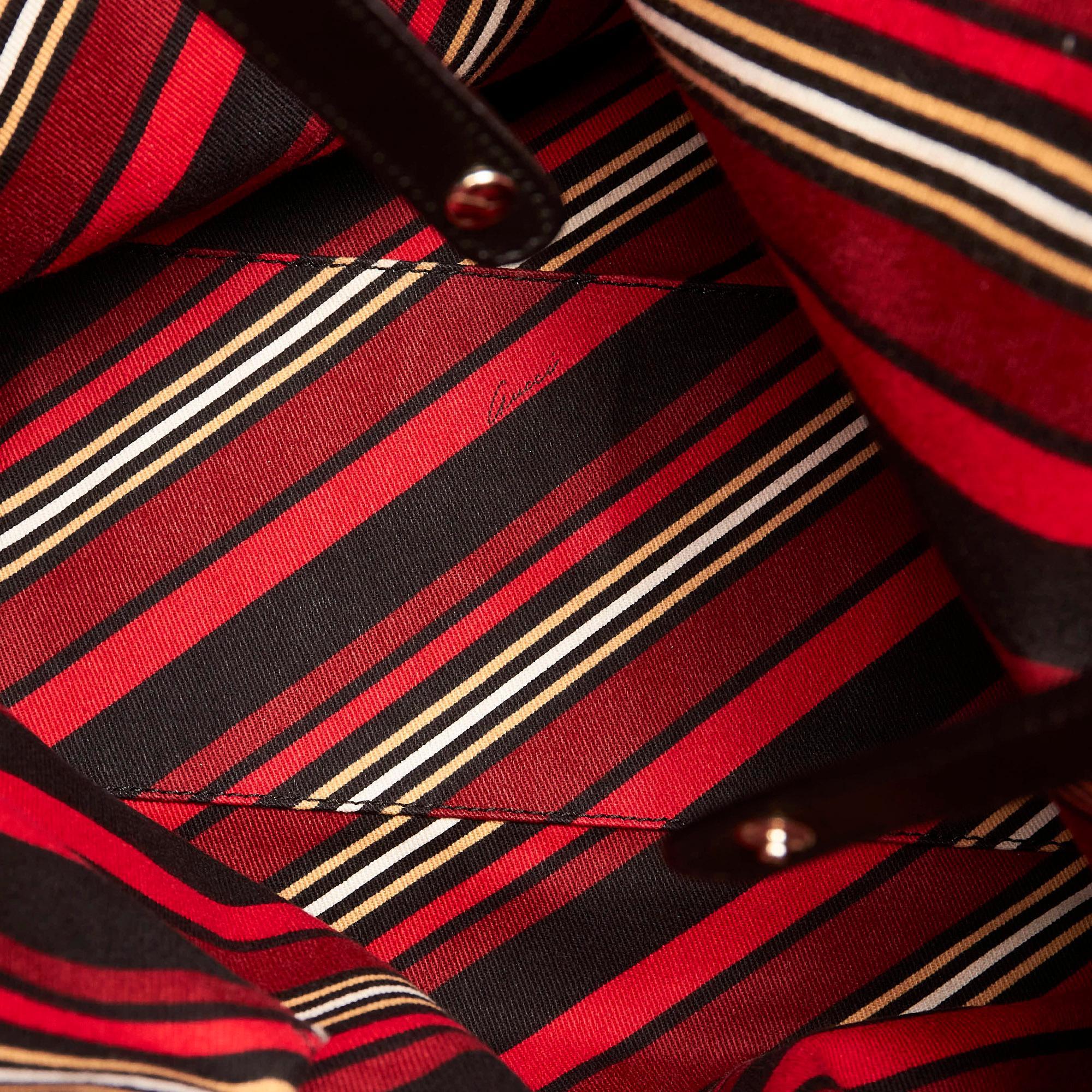 Gucci Web Britt Leather Tote Bag (SHG-31475)