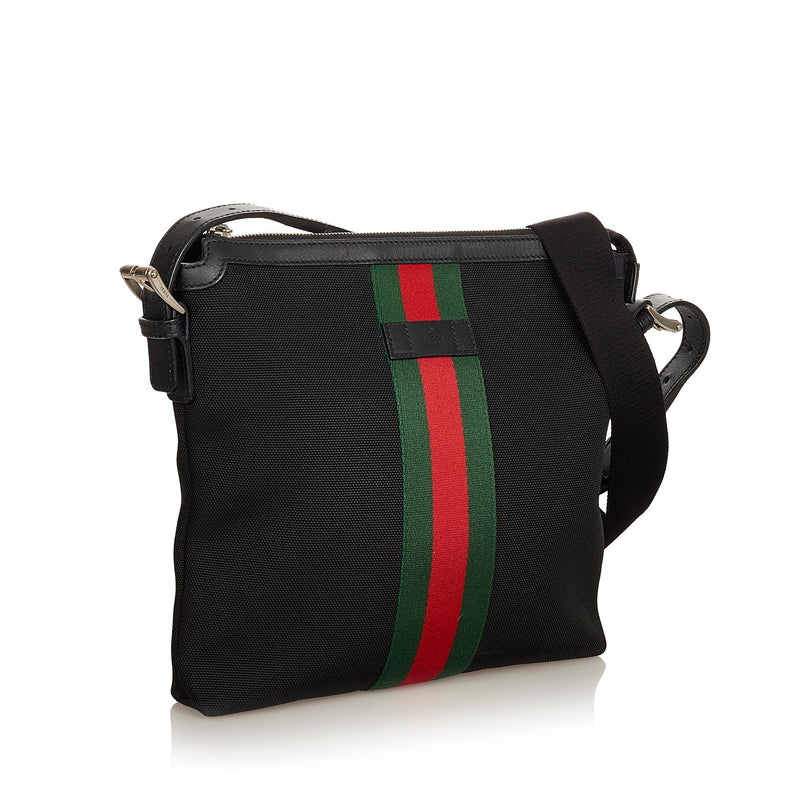 Gucci Web Canvas Crossbody Bag (SHG-25843)