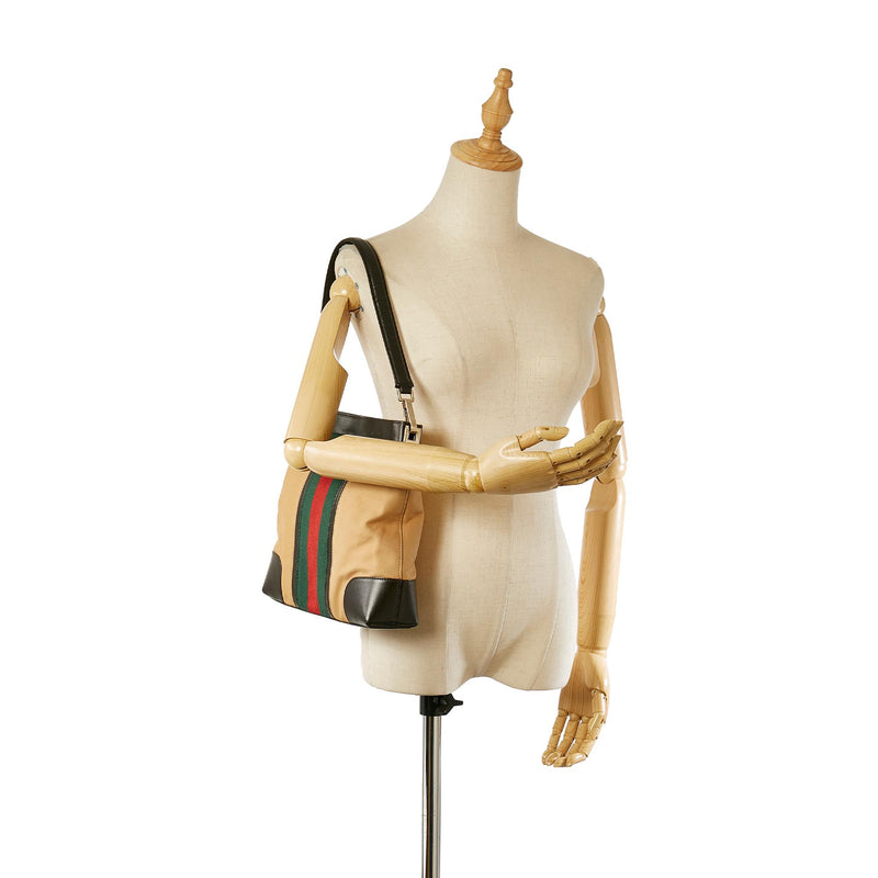 Gucci Web Canvas Shoulder Bag (SHG-23754) – LuxeDH
