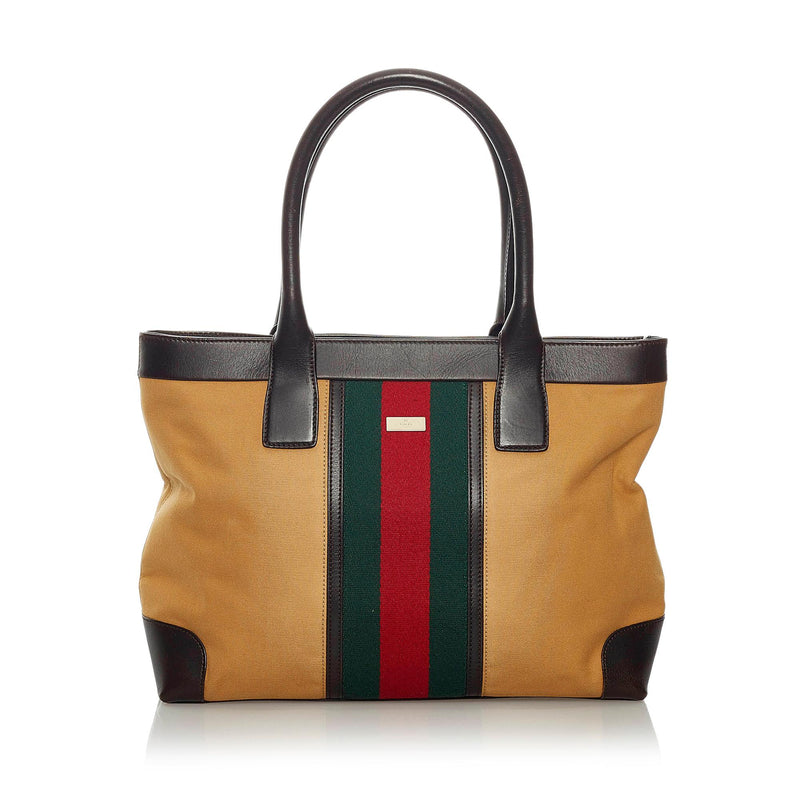 Gucci Web Canvas Tote Bag (SHG-29055)