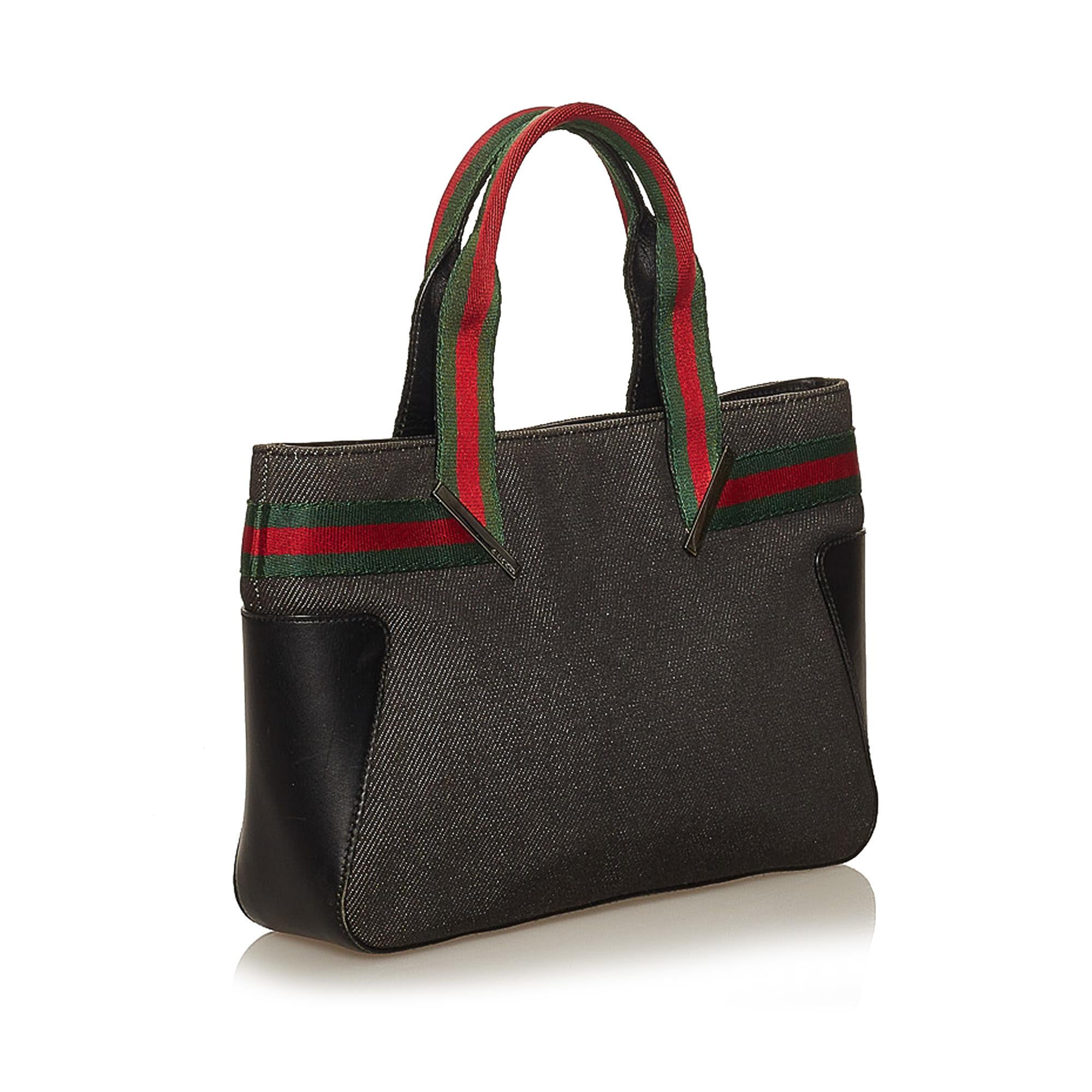 Gucci Web Denim Handbag (SHG-29340)