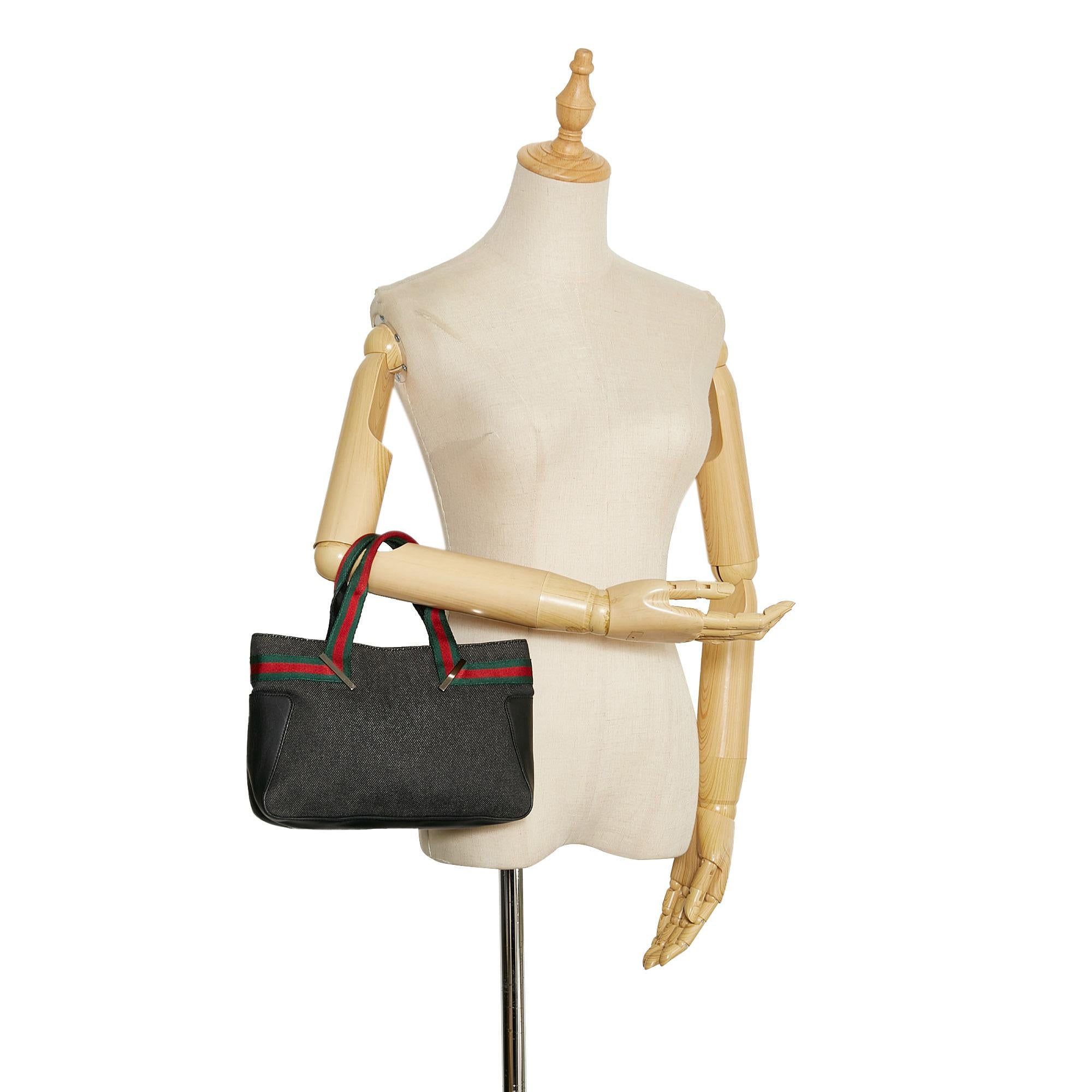 Gucci Web Denim Handbag (SHG-mvpGGk)