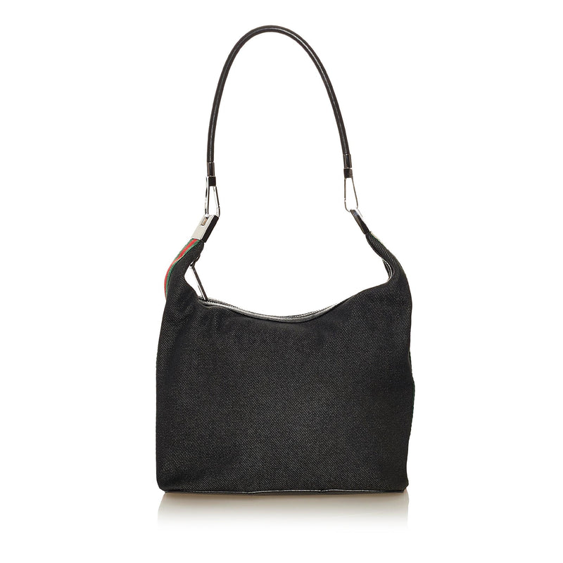 Gucci Web Denim Shoulder Bag (SHG-34386) – LuxeDH