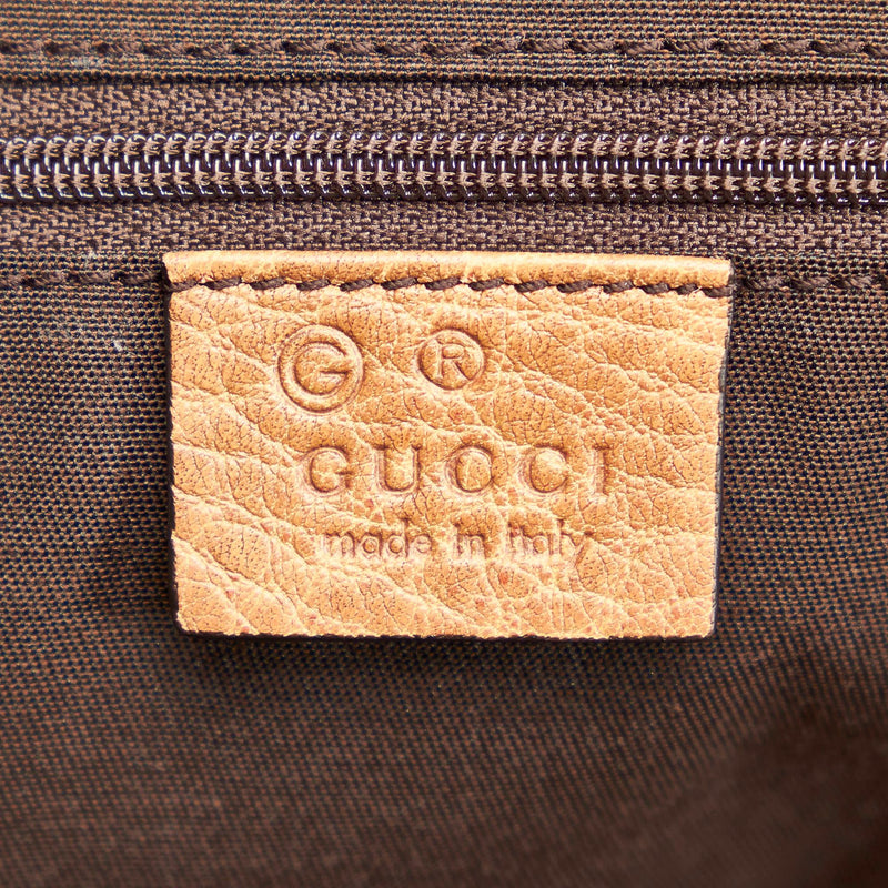 Gucci Web Dome Leather Satchel (SHG-30169)