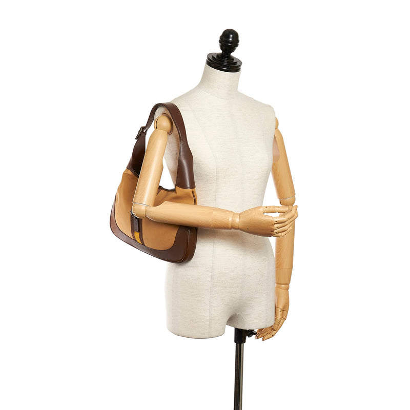 Gucci Web Jackie Canvas Shoulder Bag (SHG-29547)