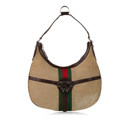 Gucci Web Reins Canvas Hobo Bag (SHG-31590)