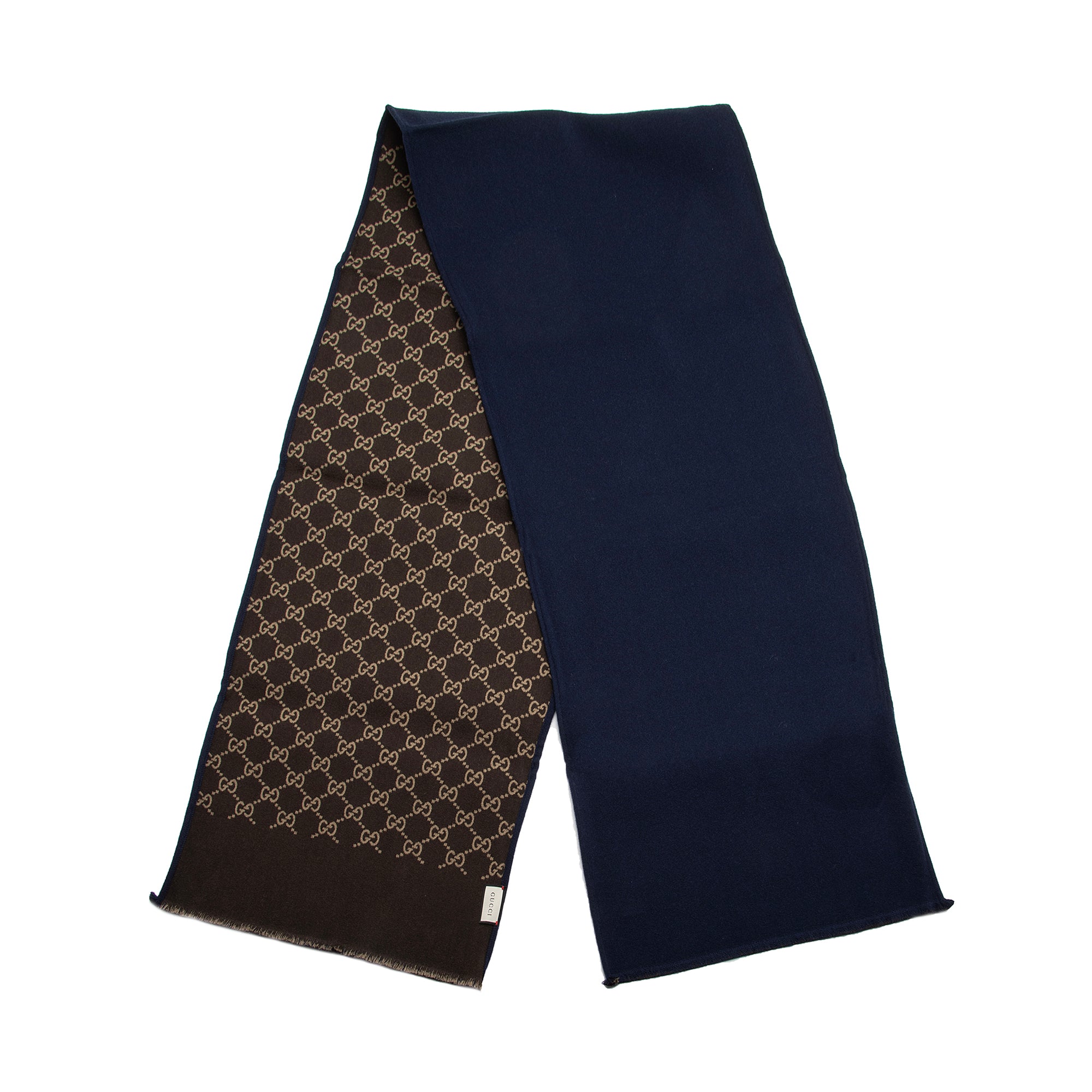 Gucci Wool Silk GG Scarf (SHF-22463)