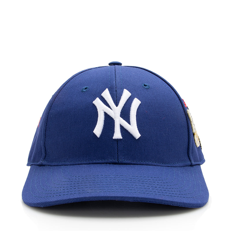 Gucci X MLB NY Yankees Cotton Embroidered Moth Baseball Hat - Size S – LuxeDH