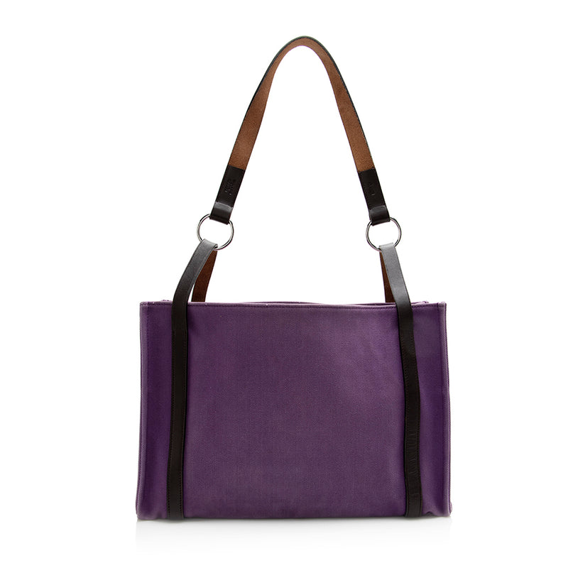 Hermes Canvas Leather Cabalicol Tote (SHF-21627)