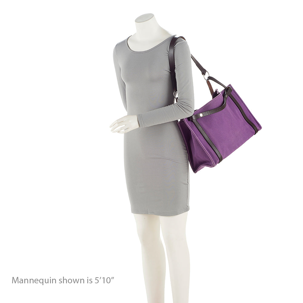Hermes Canvas Leather Cabalicol Tote (SHF-21627)