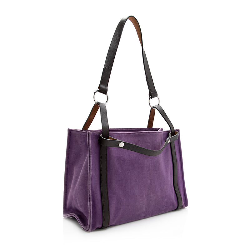 Hermes Canvas Leather Cabalicol Tote (SHF-21627)
