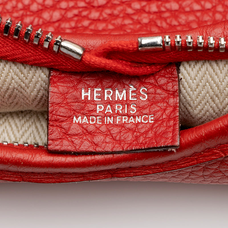 HERMES Paris Massai Brown Clemence Leather Women's Shoulder Crossbody Bag