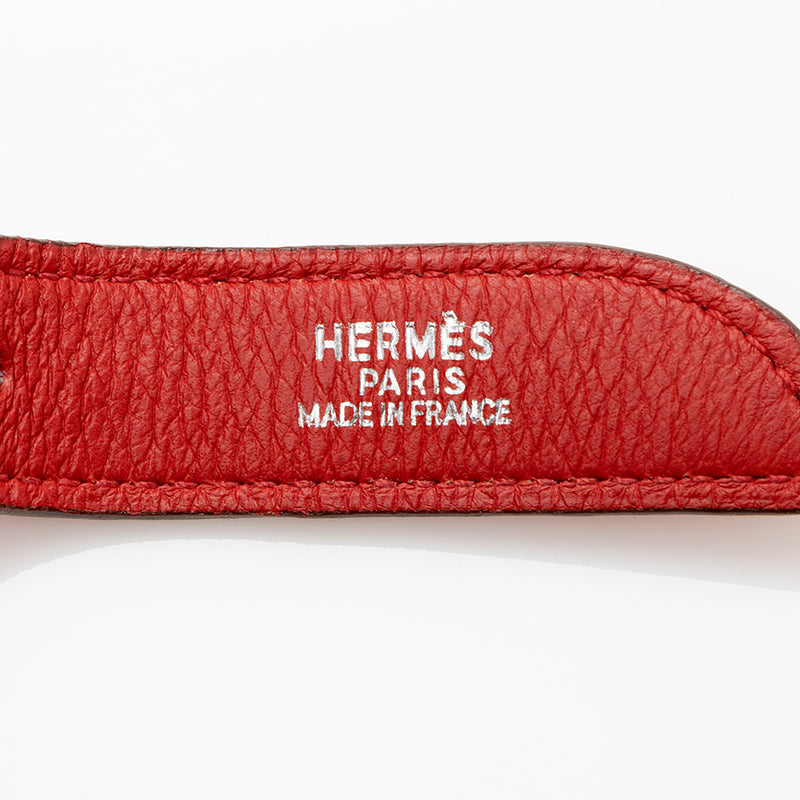 HERMES Paris Massai Brown Clemence Leather Women's Shoulder Crossbody  Bag