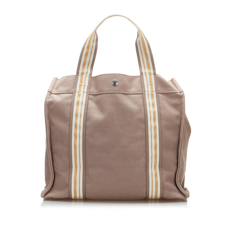 Hermes Red Canvas Fourre Tout Tote Hermes