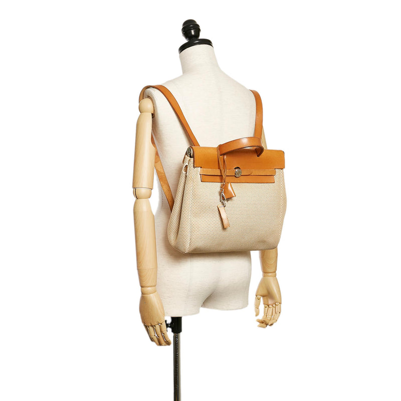 Herbag cloth backpack Hermès Beige in Cloth - 31878035
