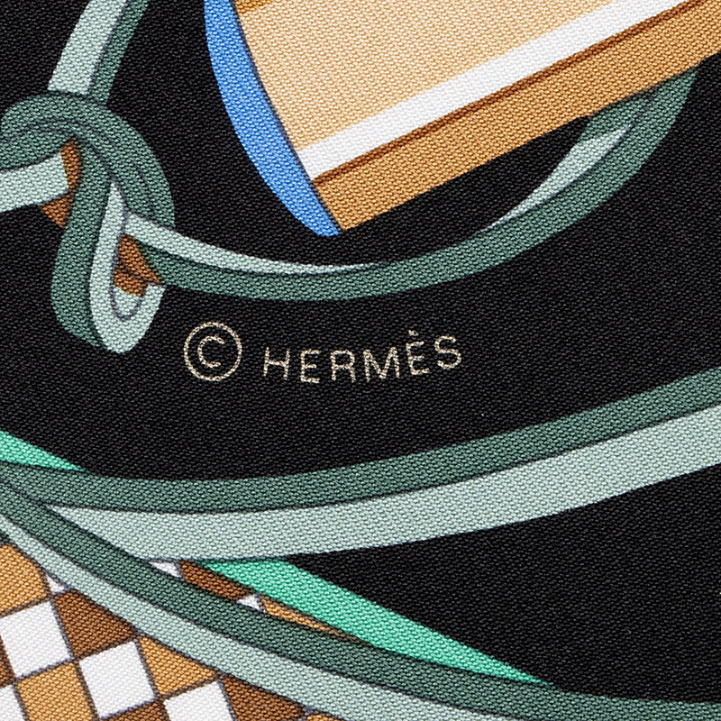 Hermes Silk Fouets et Badines 90cm Scarf (SHF-18455)