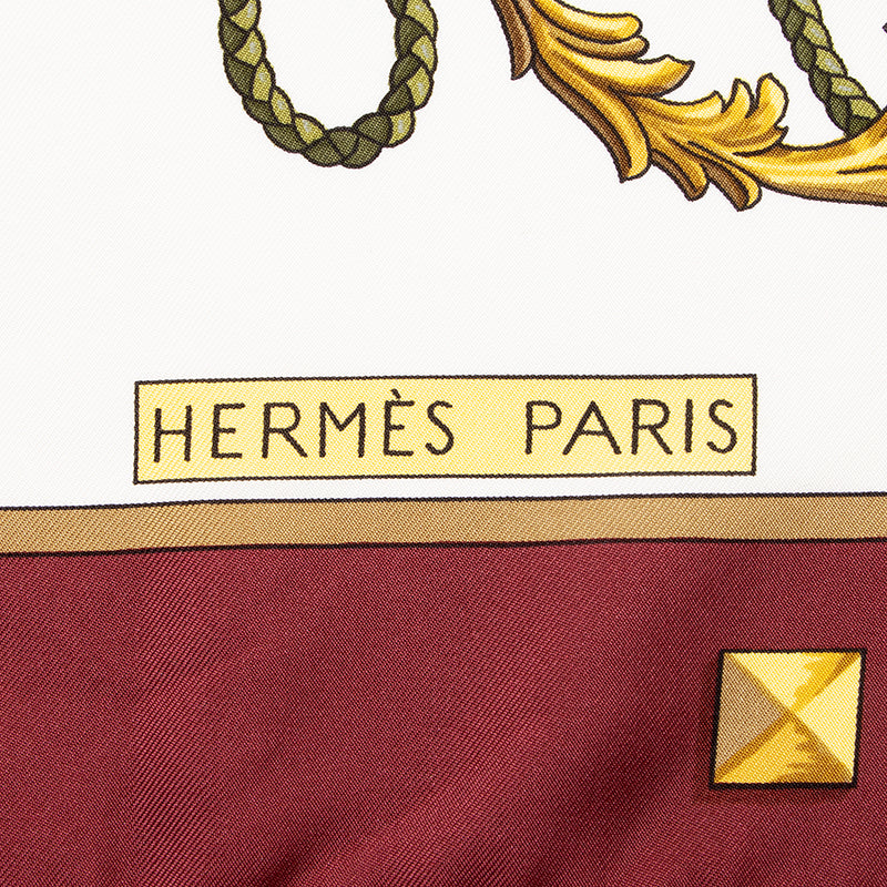 Hermes Silk Keys Les Cles 90cm Scarf (SHF-17734)