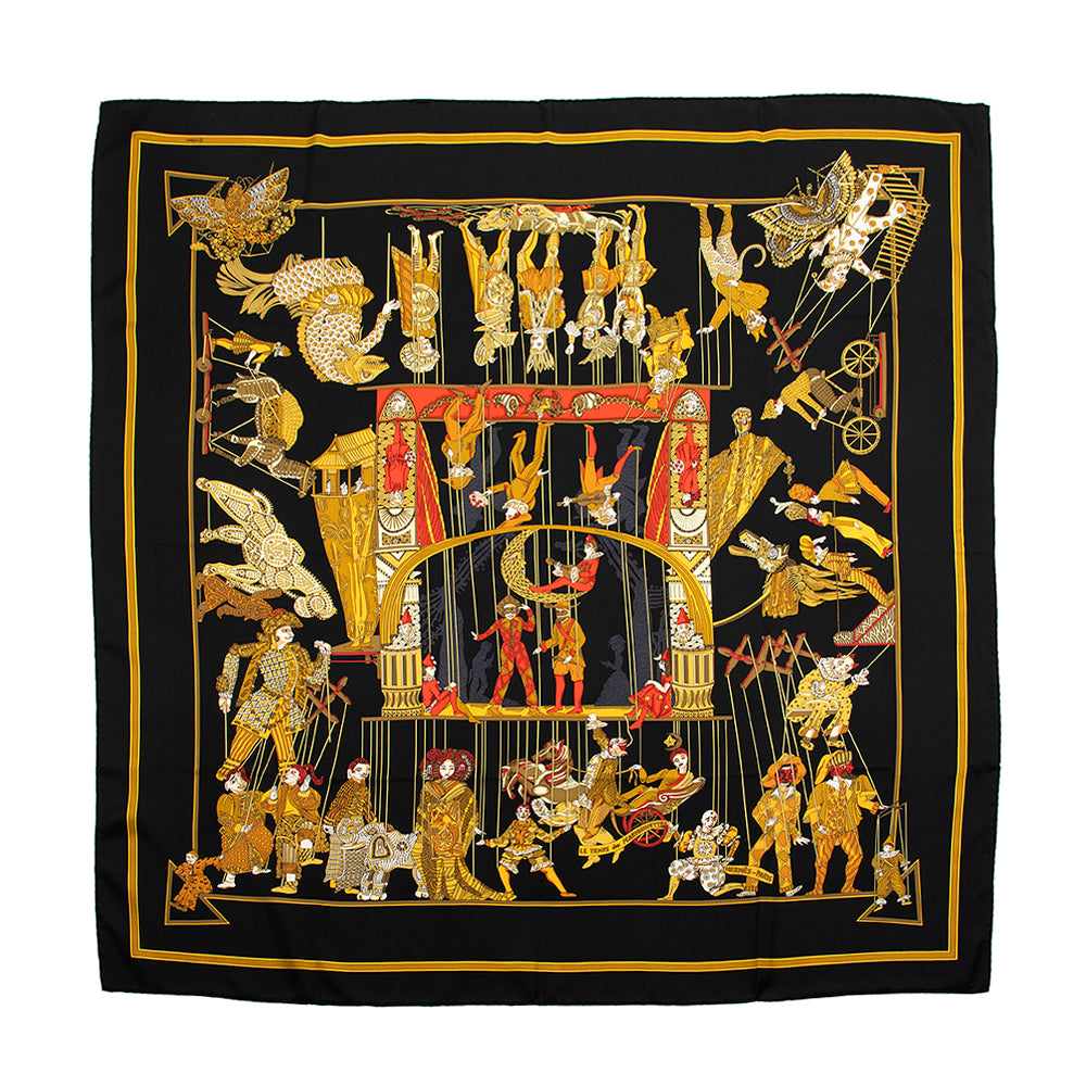 Hermes Silk Le Temps des Marionnettes 90cm Scarf (SHF-21099)