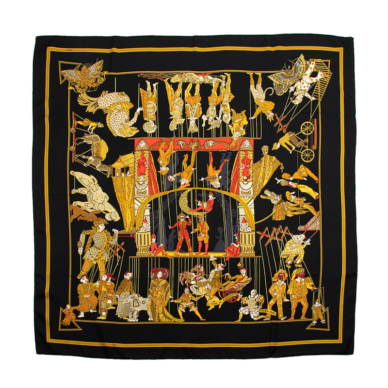 Hermes Silk Le Temps des Marionnettes 90cm Scarf (SHF-21099) – LuxeDH