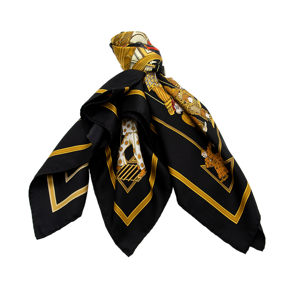Hermes Silk Le Temps des Marionnettes 90cm Scarf (SHF-21099)