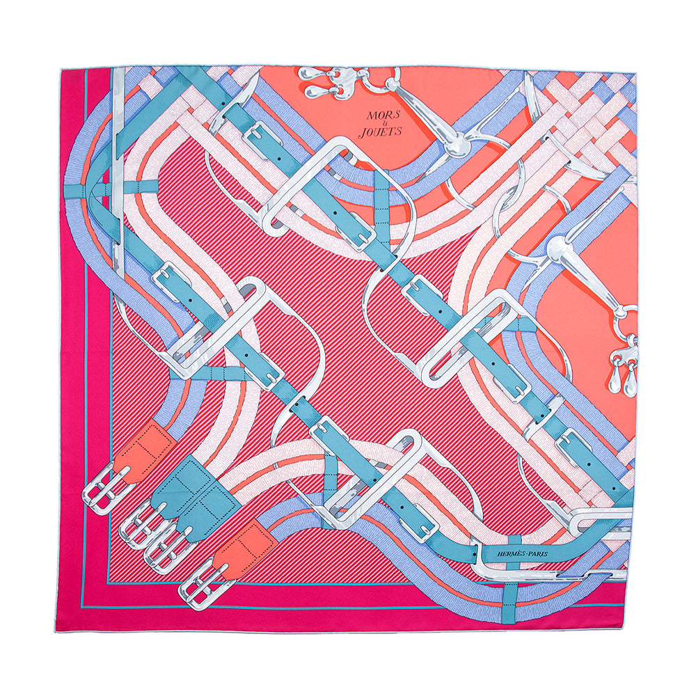 Hermes Silk Mors u Jouets 90cm Scarf (SHF-20650)