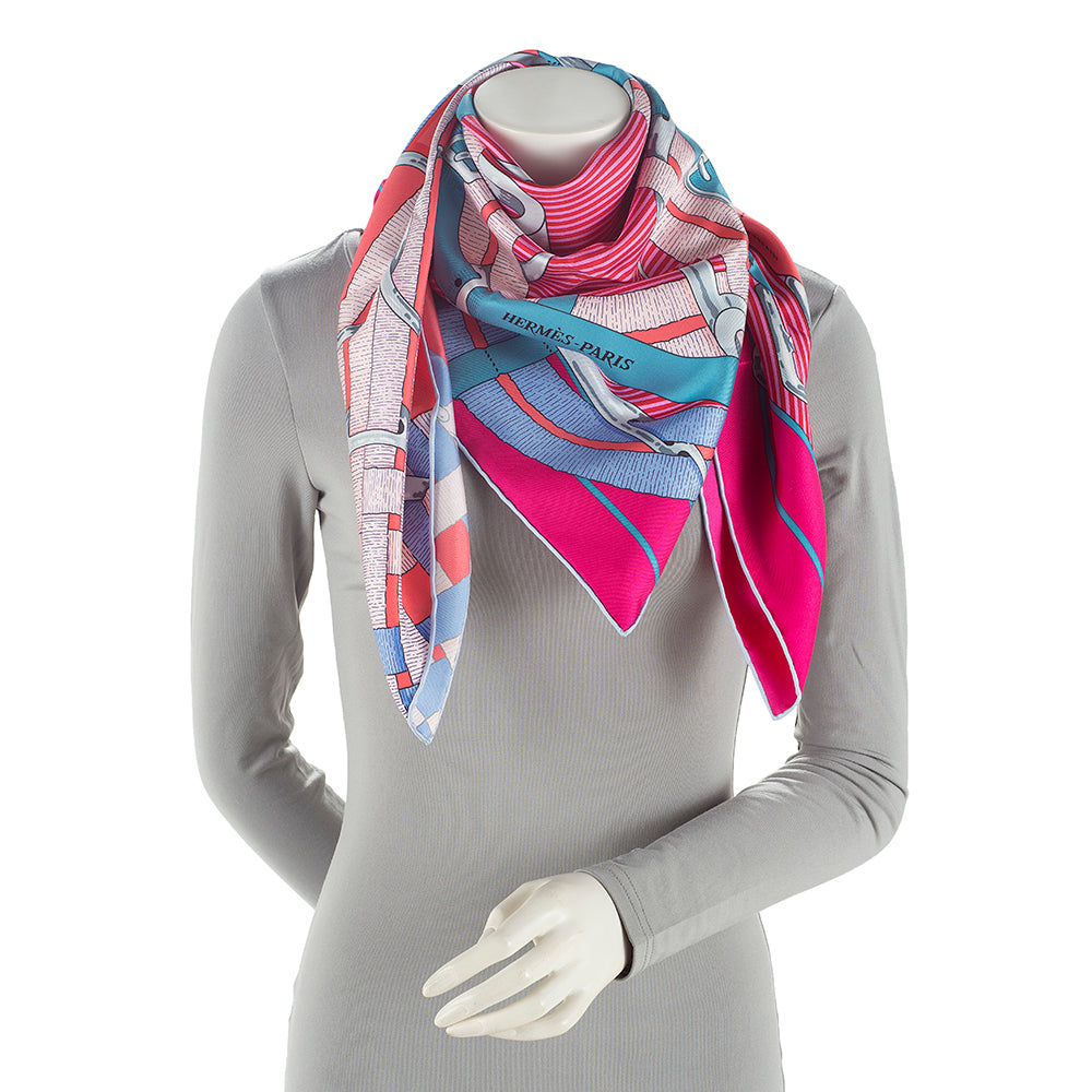 Hermes Silk Mors u Jouets 90cm Scarf (SHF-20650)