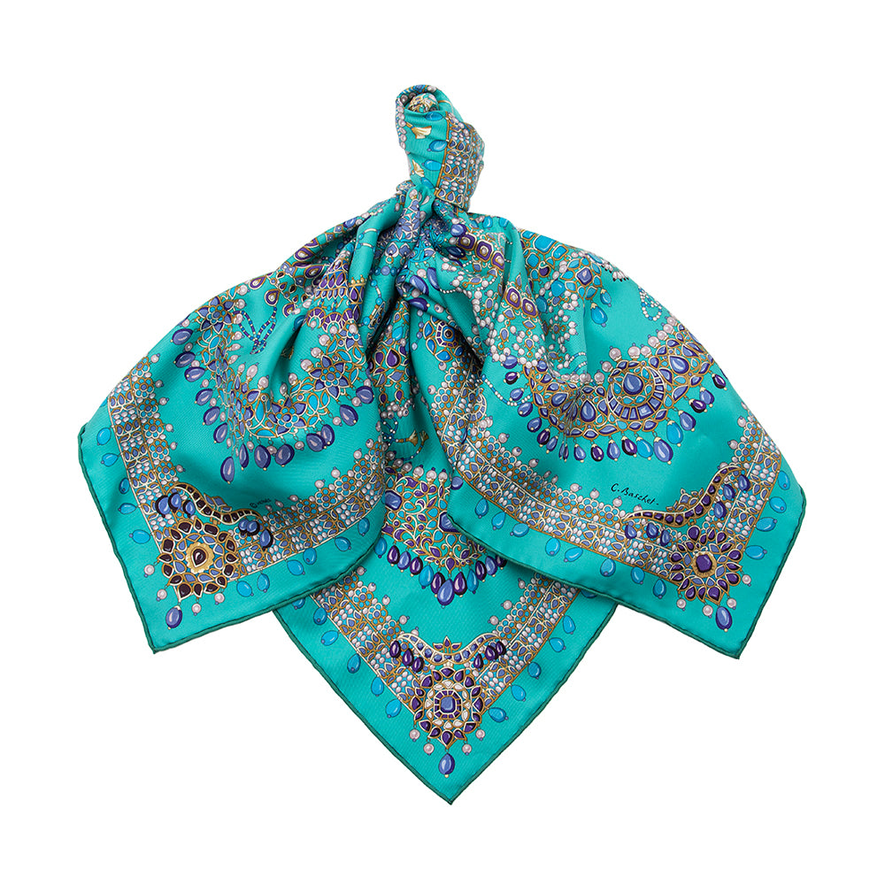 Hermes Silk Parures Des Maharajas 90cm Scarf (SHF-22139)