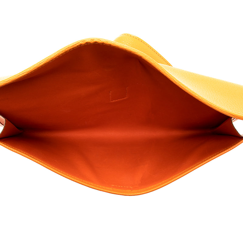Hermes Orange H Swift Leather Jige Elan H Clutch Bag . Pristine, Lot  #58093