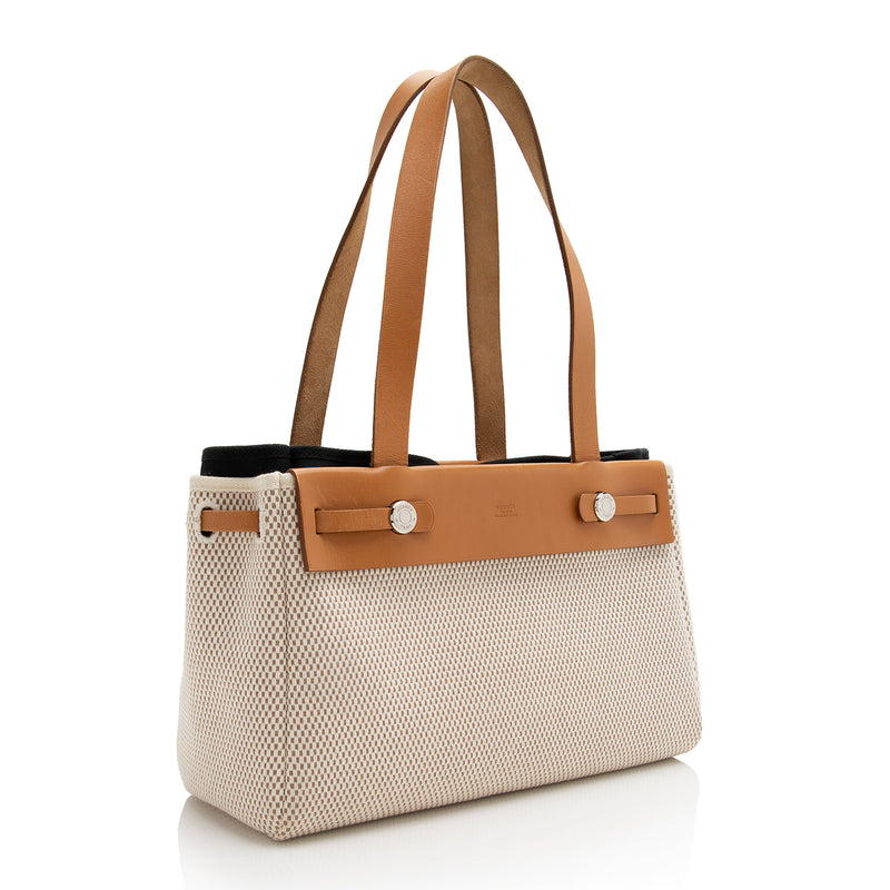 Hermes Toile Cabas Herbag PM Convertible Tote (SHF-22206)