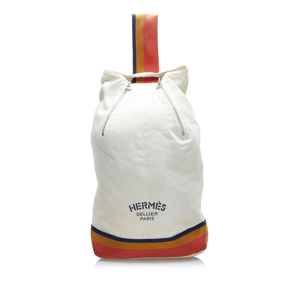 Hermes Toile Chevron Cavalier Sling Bag (SHG-Qhlu50)