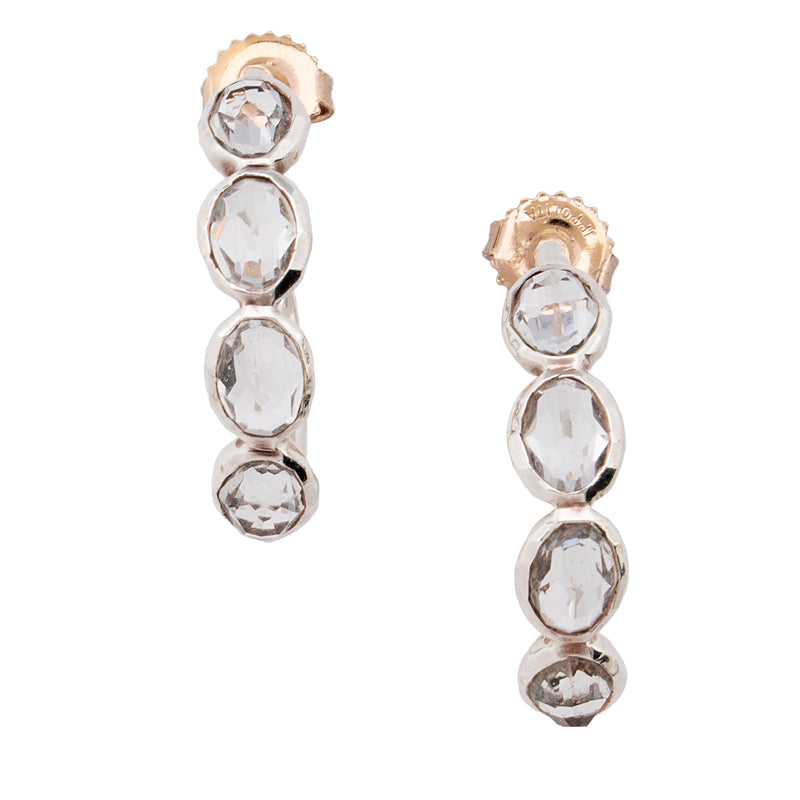 Jewelry, Luxe Lv Silver Hoop Earrings