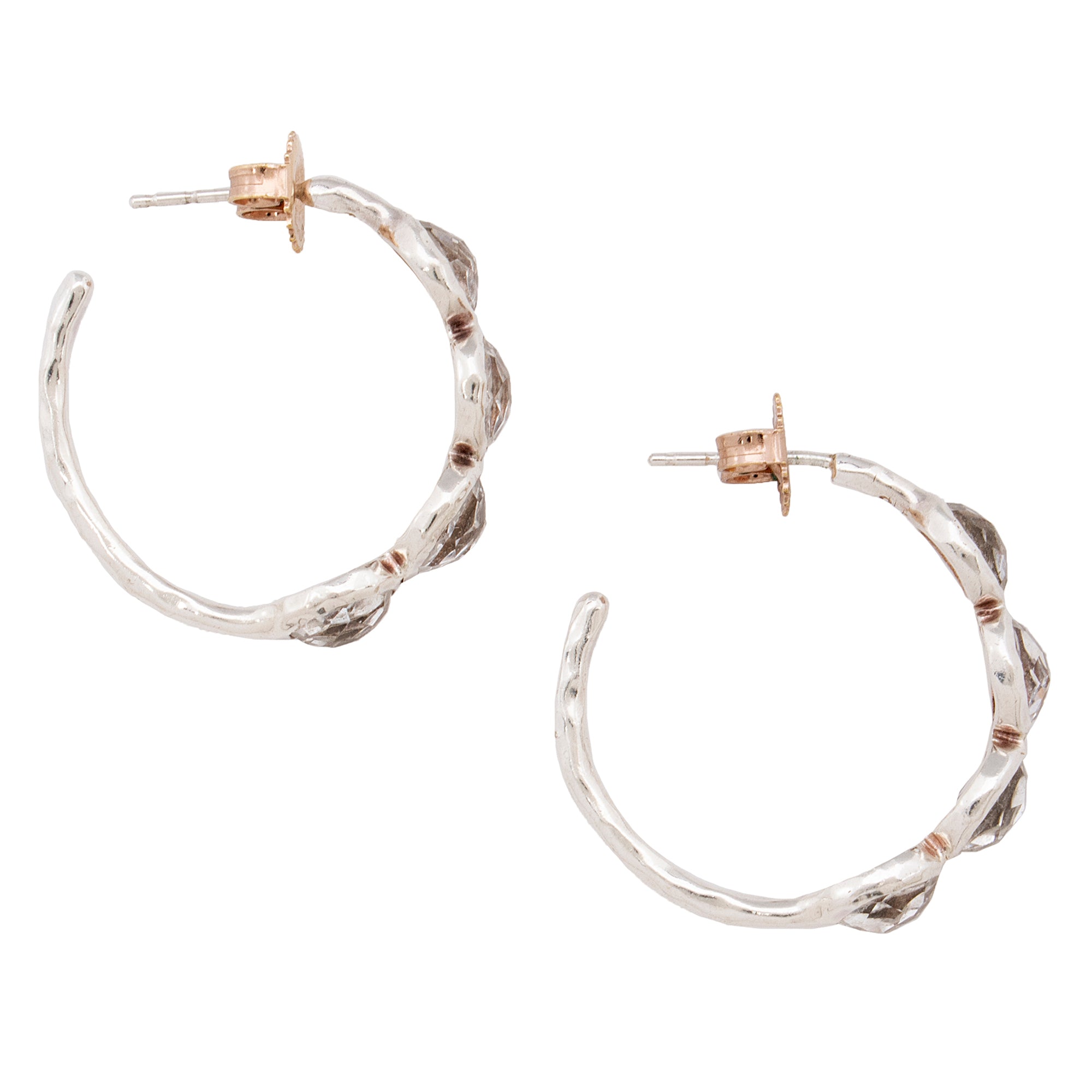 Ippolita Sterling Silver Quartz 4-Stone Small Hoop Earrings (SHF-22225)