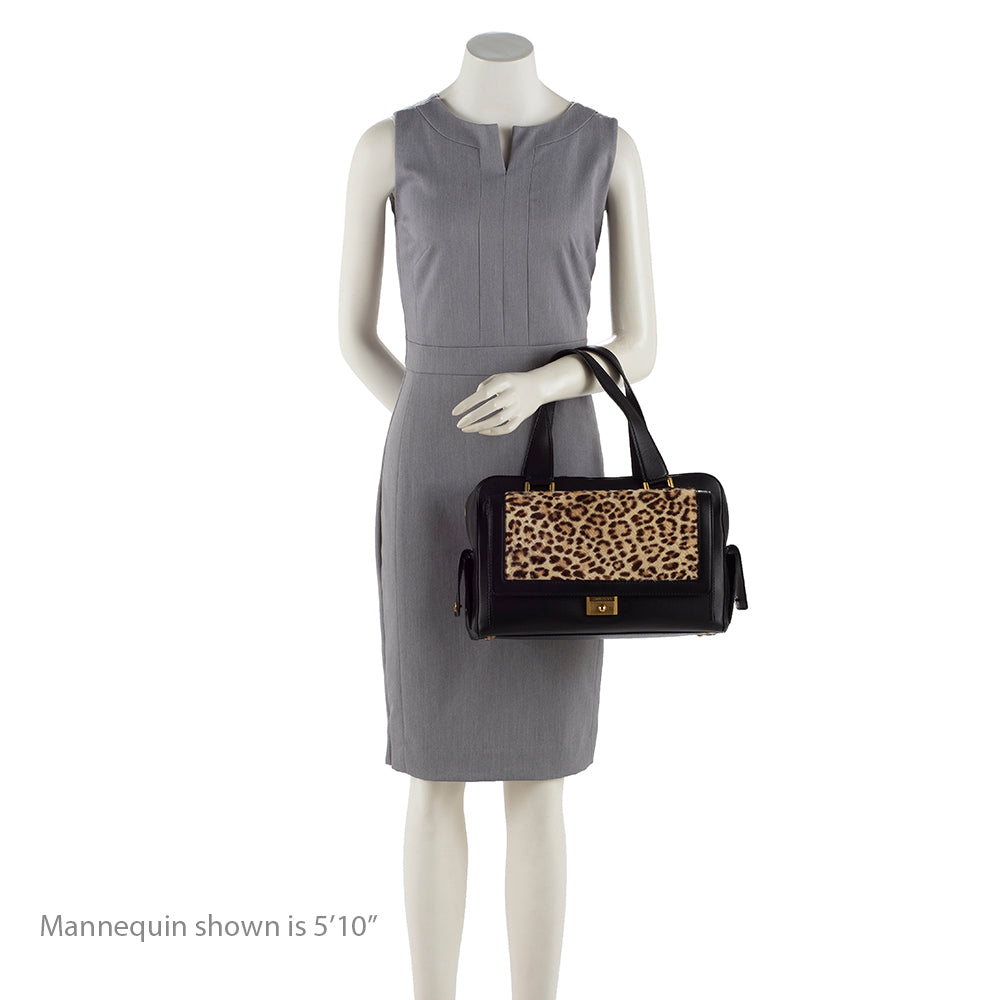 Jimmy Choo Calf Hair Leopard Catherine Satchel (SHF-16107)