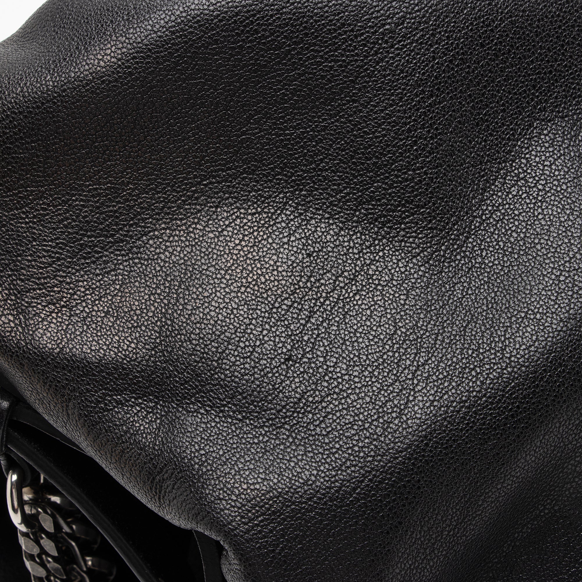 Jimmy Choo Leather Biker Saddle Chain Large Shoulder Bag (SHF-22993)