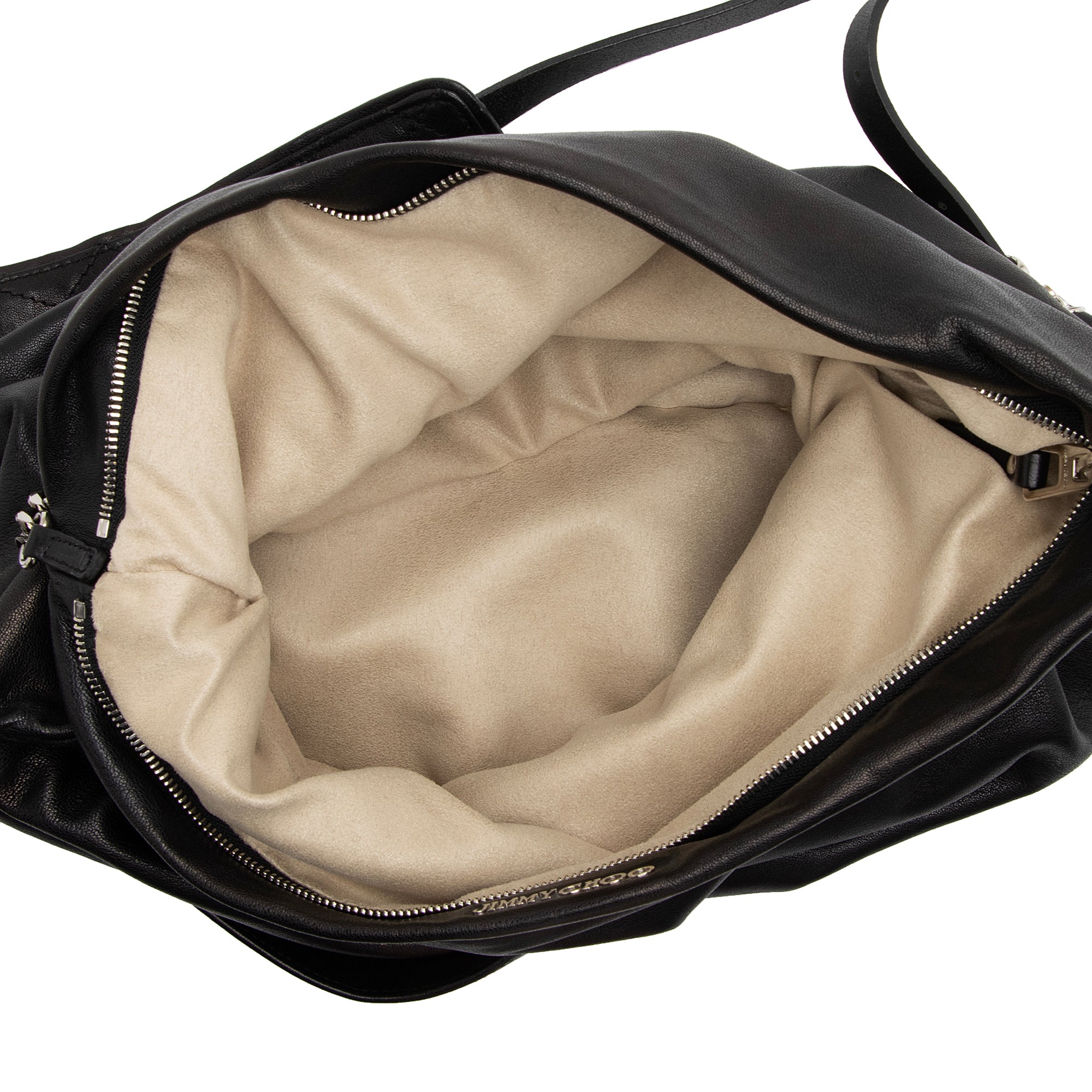 Jimmy Choo Leather Biker Saddle Chain Large Shoulder Bag (SHF-22993)